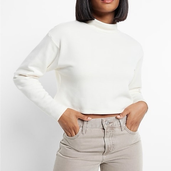 Express Sweaters - Express Mock Neck Fleece Sweatshirt/Top NWT